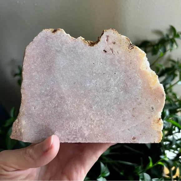 Pink Amethyst Half Polished Half Rough Display Specimen From Brazil New Crystal